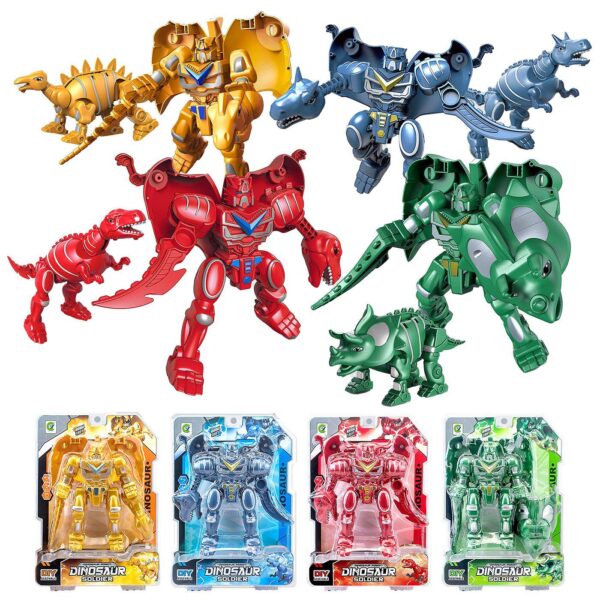 Robot-Δεινόσαυρος 2 σε 1 σε Καρτέλα 19x26x6cm ToyMarkt 913565