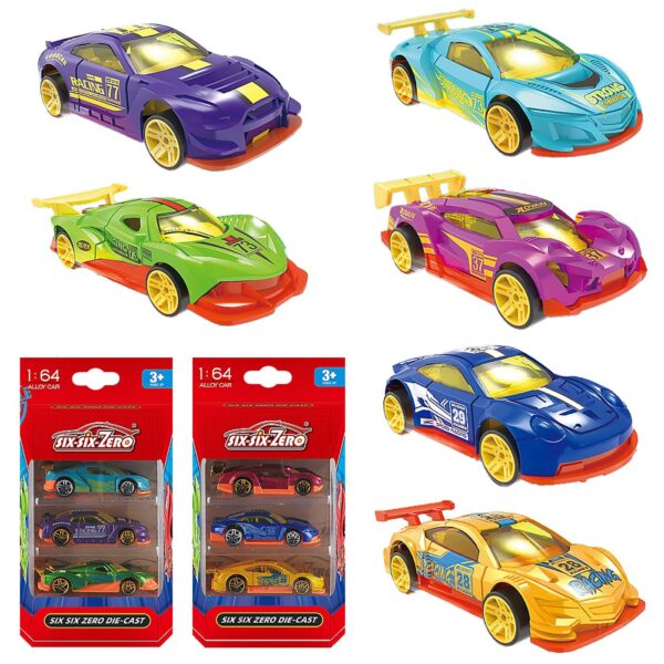 Σετ 3 Οχήματα die Cast Metal Free Wheels 10x19x3.5cm ToyMarkt 913628