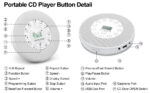 Φορητό επαναφορτιζόμενο CD Player - CDP-3031 - 718105 - White - Image 4