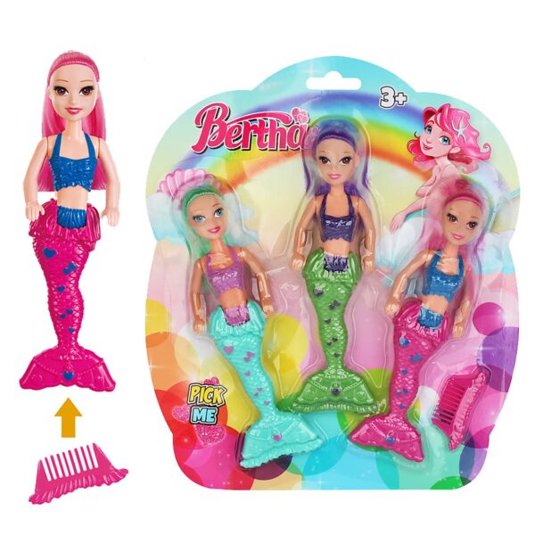 Μικρή Καρτέλα 3 Γοργόνες 17cm 23x26x3cm ToyMarkt 922113