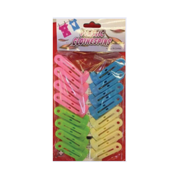 Σετ 16 πλαστικά χρωματιστά μανταλάκια