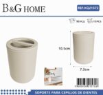 Θήκες οδοντόβουρτσας πλαστικές σε σετ 5Χ - Beige - 21572 - Image 2