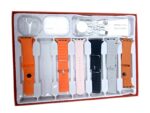 Σετ Smartwatch με ασύρματα ακουστικά Bluetooth & 7 λουράκια - KW55 MAX - 750360 - Gold - Image 2