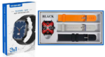 Σετ Smartwatch με 3 λουράκια - WISME-X52 - 750612 - Black - Image 2