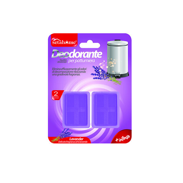 Σετ 2 αρωματικές ταμπλέτες κάδου σκουπιδιών λεβάντα