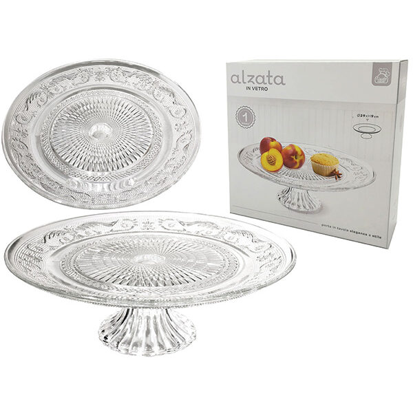 Πιατέλα γυάλινη με πόδι 29cm