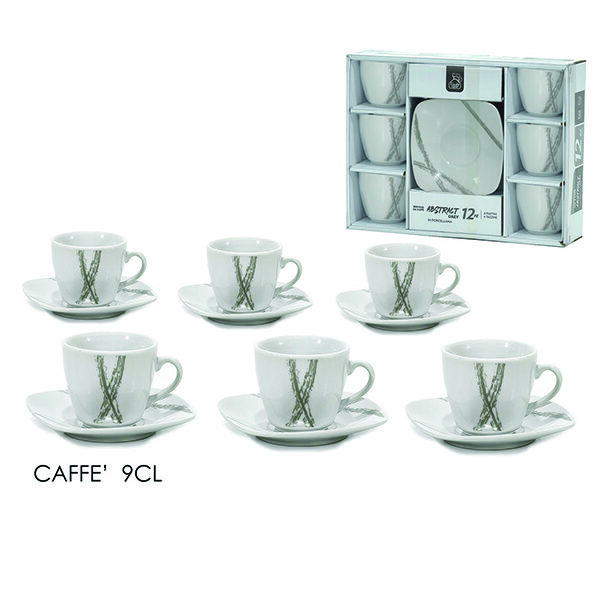 Σετ 6 φλυτζάνια με πιατάκια 9cl