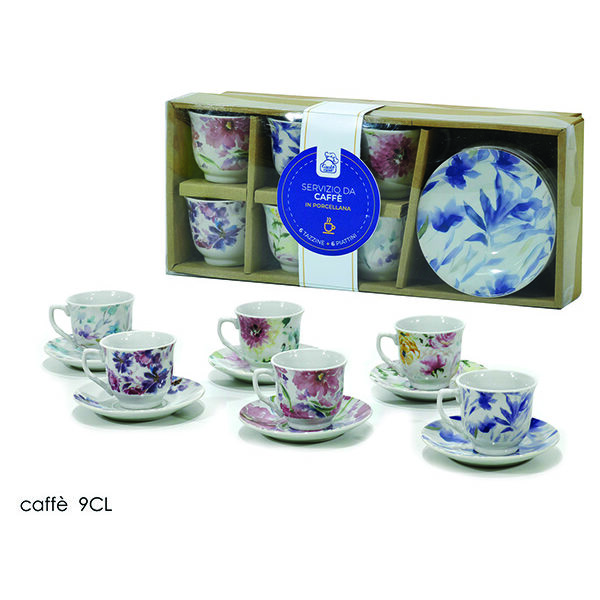 Σετ 6 φλυτζάνια με πιατάκια 9cl