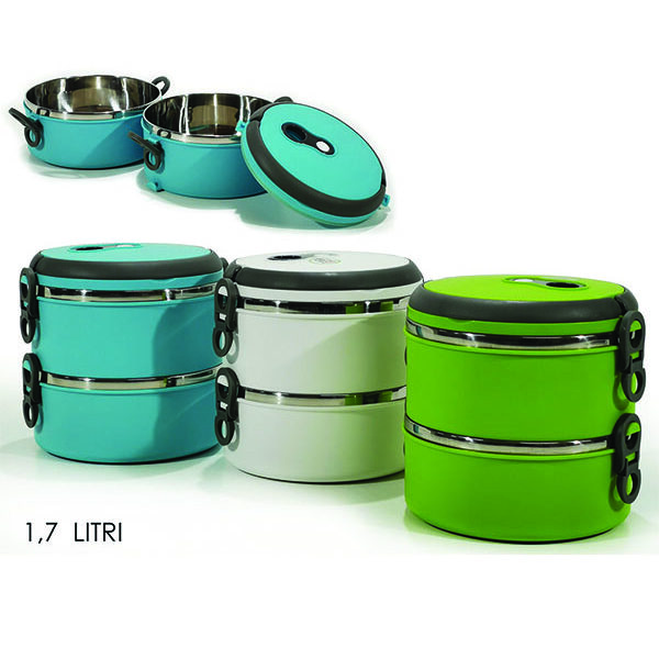 Φαγητοδοχείο στρογγυλό 2 επιπέδων 1,7Lt.