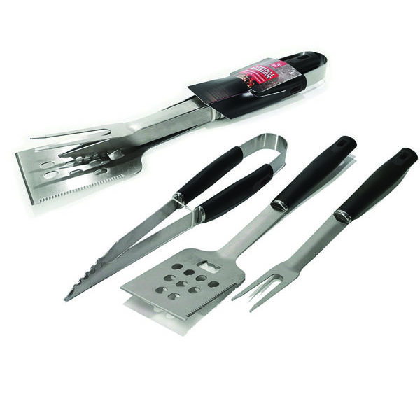 Σετ τσιμπίδα, σπάτουλα, πηρούνα για BBQ