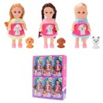 Κούκλα 11cm & Ζωάκι pet 8x16x4cm ToyMarkt 98249