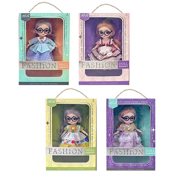 Κούκλα 16cm Fashion με Γυαλιά 15x22x6cm ToyMarkt 98259