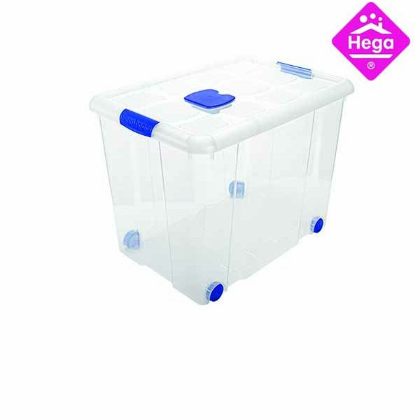 Πλαστικό κουτί αποθήκευσης με ρόδες 86lt
