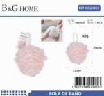 Σφουγγάρια μπάνιου δίχτυ σε σετ 5Χ - Light Pink - 24965 - Image 2