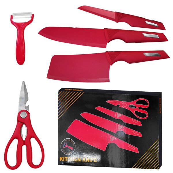 Μαχαίρια με Ψαλίδι & Αποφλοιωτή Σετ Κουζίνας 35x23cm Homie 1002184