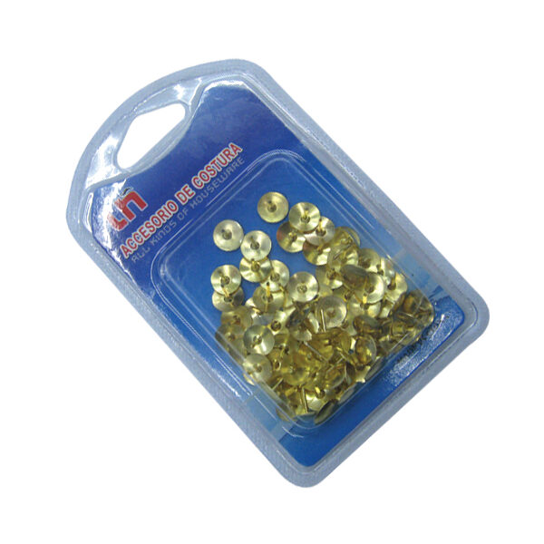 Σετ 80 χρυσαφί πινέζες σε μπλίστερ