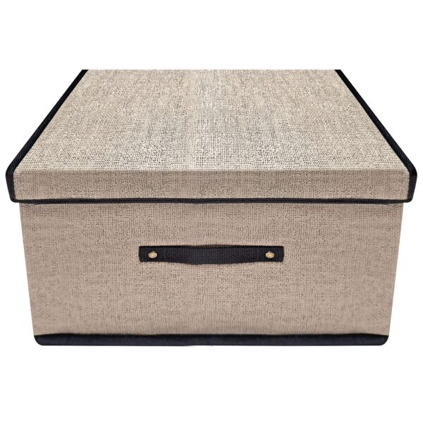 Κουτί Αποθηκευτικό Μπεζ Ορθογώνιο 37x24x24cm Homie 1011072