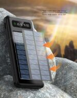 Powerbank με ηλιακό πάνελ - 4in1 - 10.000mah - YM519 - 810392 - White - Image 2