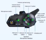 Ασύρματη ενδοεπικοινωνία κράνους μοτοσυκλέτας - Bluetooth - D2-6X - 811665 - Image 2