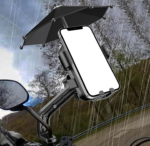 Βάση στήριξης smartphone ποδηλάτου/μοτοσυκλέτας με σκίαστρο - YC-M2S - 811900 - Pink - Image 2