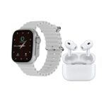 Σετ Smartwatch με ασύρματα ακουστικά Bluetooth & 7 λουράκια - T2000 UItra - 814130 - Grey