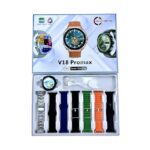 Σετ Smartwatch με 7 λουράκια - V18 Pro Max - 814116 - Black - Image 2