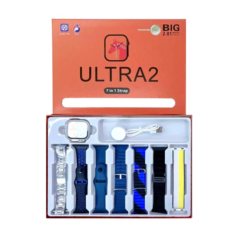 814154-3 Σετ Smartwatch με 7 λουράκια - ULTRA2 - 814154 - Blue - Image 1