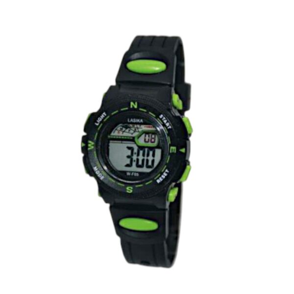 Παιδικό ψηφιακό ρολόι χειρός - LS85 - Lasika - 817421 - Black/Green