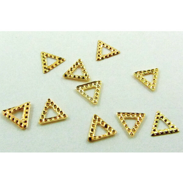 Σετ 500 μεταλλικά τρίγωνα χρυσά διακοσμητικά νυχιών