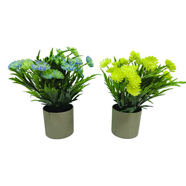 Γλαστράκι πλαστικό με λουλούδια 25cm