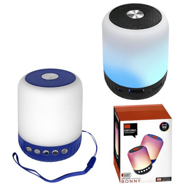 Ηχείο Bluetooth Κυλινδρικό Μικρό με φως 9x7cm Homie 108512