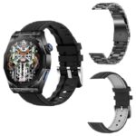 Σετ Smartwatch με 3 λουράκια - Z83 MAX - 880518 - Black - Image 4