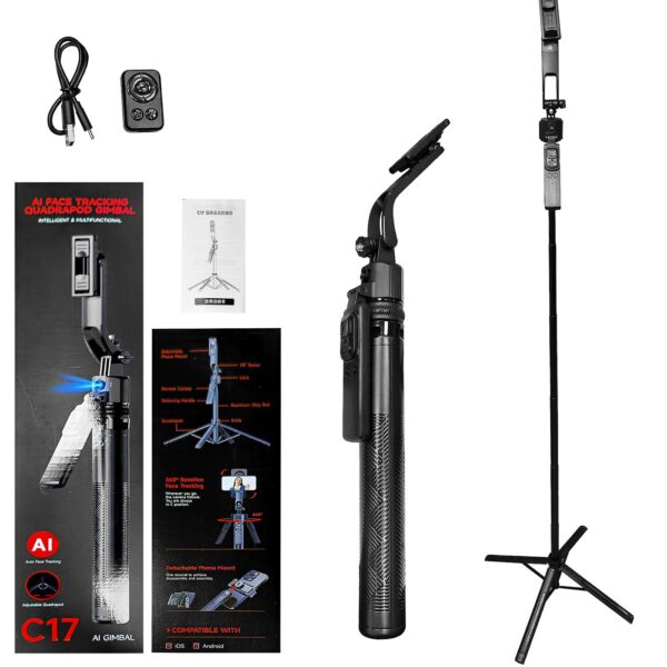 Selfie Ράβδος AI Smart Face Track 165cm JustNote 10968