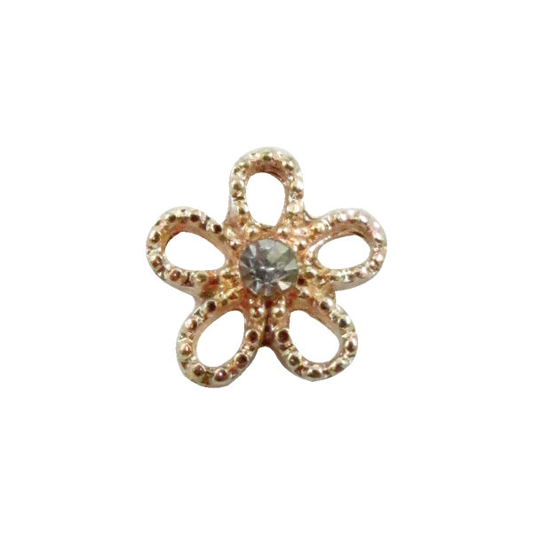 Μεταλλικό διακοσμητικό νυχιών μαργαρίτα με στρας