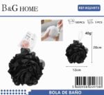 Σφουγγάρια μπάνιου δίχτυ σε σετ 5Χ - Black - 24973 - Image 2