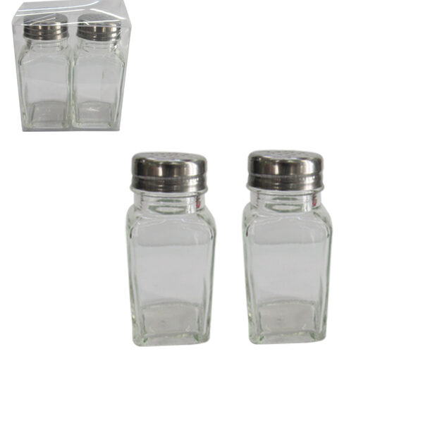 Σετ 2 γυάλινα αλατοπίπερα