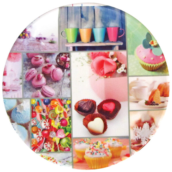 Στρογγυλός πλαστικός δίσκος σερβιρίσματος 35cm