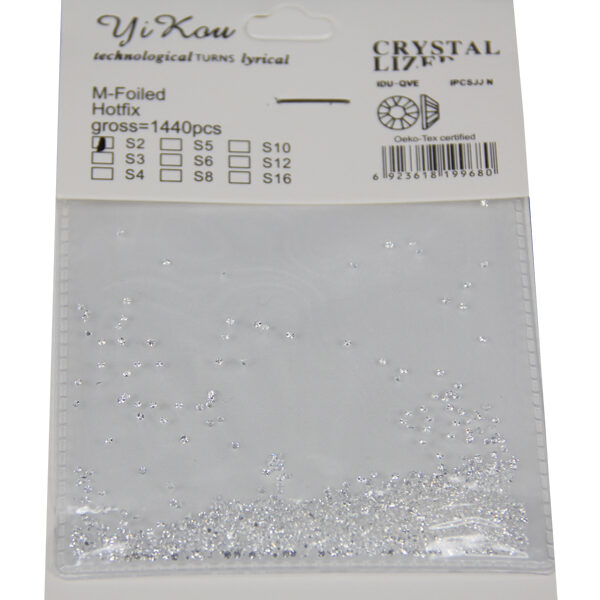 Φακελάκι με 1440 ασημί στρασάκια νυχιών Νο 2