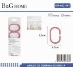 Κρίκοι κουρτίνας μπάνιου - Pink - 21767 - Image 2