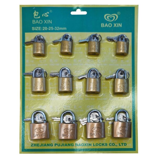 Λουκέτα Σετ=12 τεμ 20mm, 25mm, 32mm 20mm 25mm 32mm Homie 116962