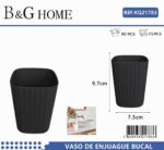 Θήκες οδοντόβουρτσας πλαστικές σε σετ 5Χ - Black - 21783 - Image 2