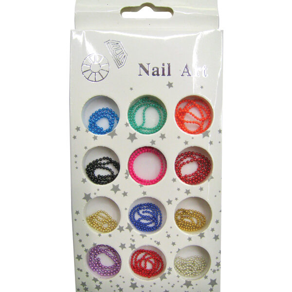 Κασετίνα με χρωματιστές διακοσμητικές αλυσίδες νυχιών