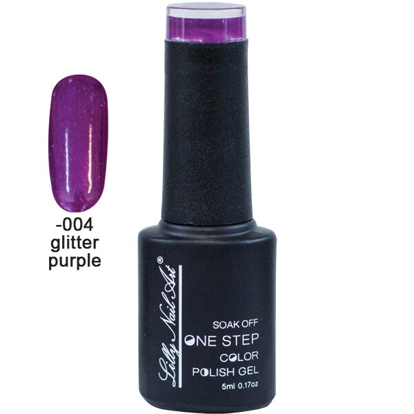 Ημιμόνιμο μανό one step 5ml - Glitter purple