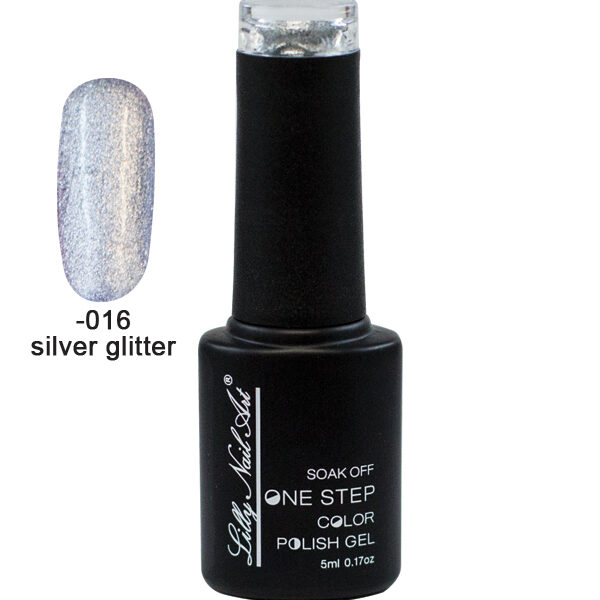 Ημιμόνιμο μανό one step 5ml - Silver glitter