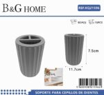 Θήκες οδοντόβουρτσας πλαστικές σε σετ 5Χ - Grey - 21596 - Image 2
