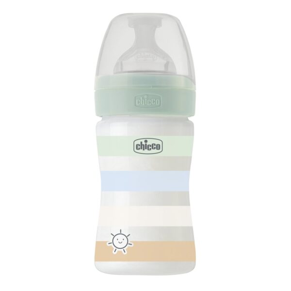 Chicco Πλαστικό Μπιμπερό Well Being Κατά των Κολικών Μπλε 150ml Για 0+ Μηνών
