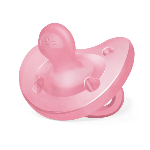 Chicco Πιπίλα Όλο Σιλικόνη PhysioForma Soft Ροζ Για 6-16 Μηνών