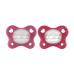 Chicco Πιπίλες Όλο Σιλικόνη PhysioForma Dual Soft Ροζ Για 16-36 Μηνών 2τμχ