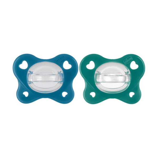 Chicco Πιπίλες Όλο Σιλικόνη PhysioForma Dual Soft Σιέλ Για 16-36 Μηνών 2τμχ