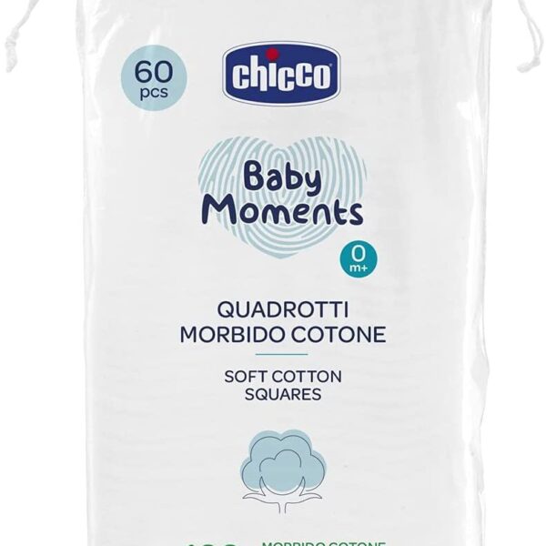 Chicco Μαντηλάκια Baby Moments Από Μαλακό Βαμβάκι 60τμχ
